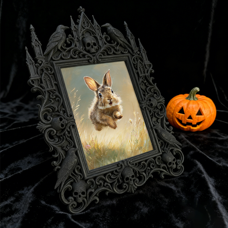 Fast-sell Gothic Dark-style Photo Frame | Witchy Bathroom Mirror Decor, Photo Ornament, Dual-use Display, Wear-resistant Frame