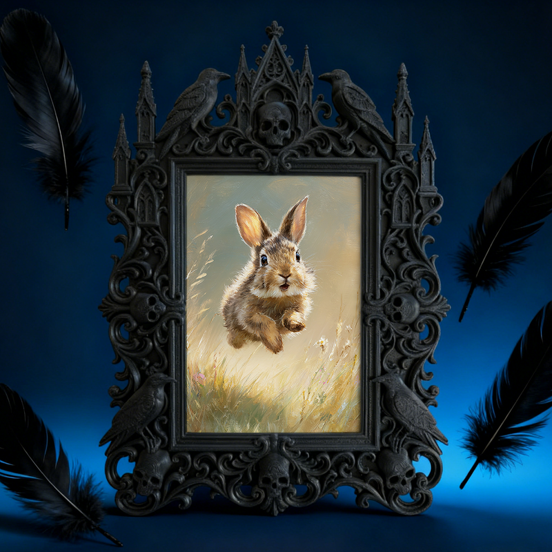 Fast-sell Gothic Dark-style Photo Frame | Witchy Bathroom Mirror Decor, Photo Ornament, Dual-use Display, Wear-resistant Frame