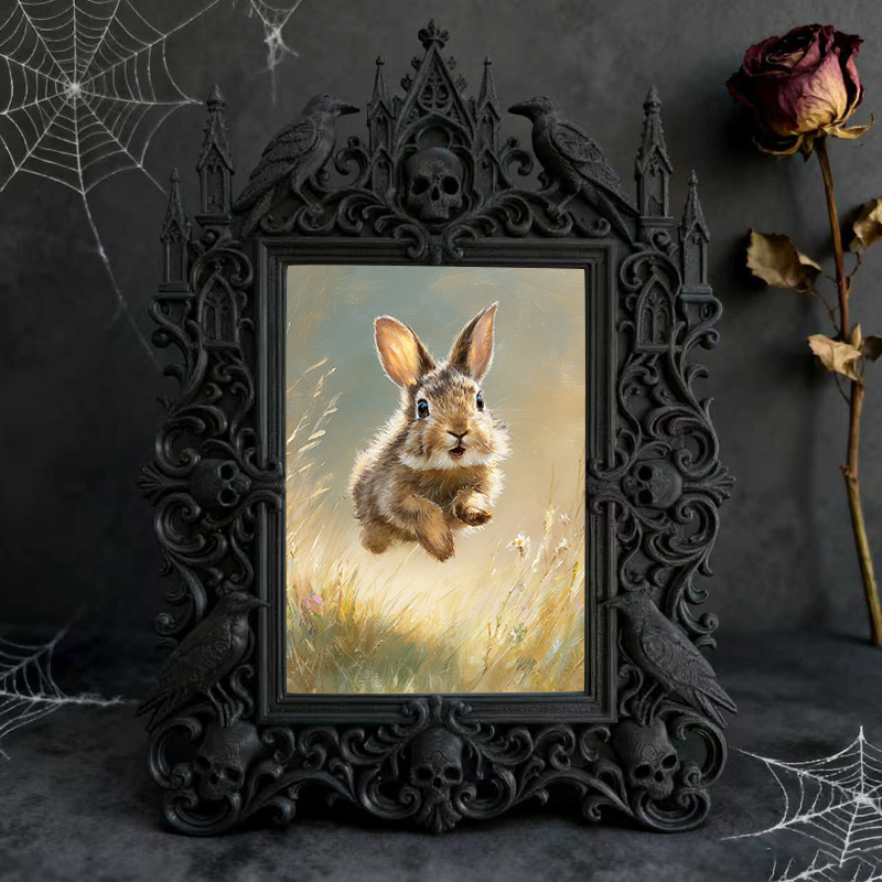 Fast-sell Gothic Dark-style Photo Frame | Witchy Bathroom Mirror Decor, Photo Ornament, Dual-use Display, Wear-resistant Frame