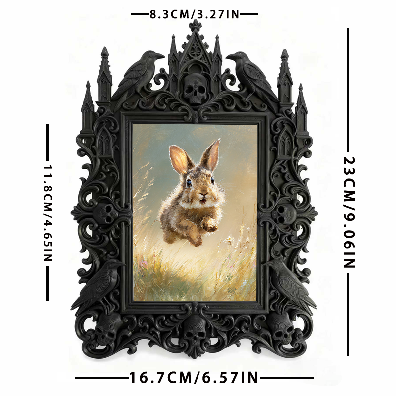 Fast-sell Gothic Dark-style Photo Frame | Witchy Bathroom Mirror Decor, Photo Ornament, Dual-use Display, Wear-resistant Frame