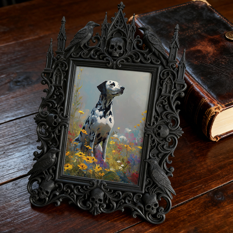 Highly-recommended Gothic Dark-style Photo Frame | Gothic Laundry Room Decor, Photo Ornament, Wall-mountable & Tabletop, Elegant Frame