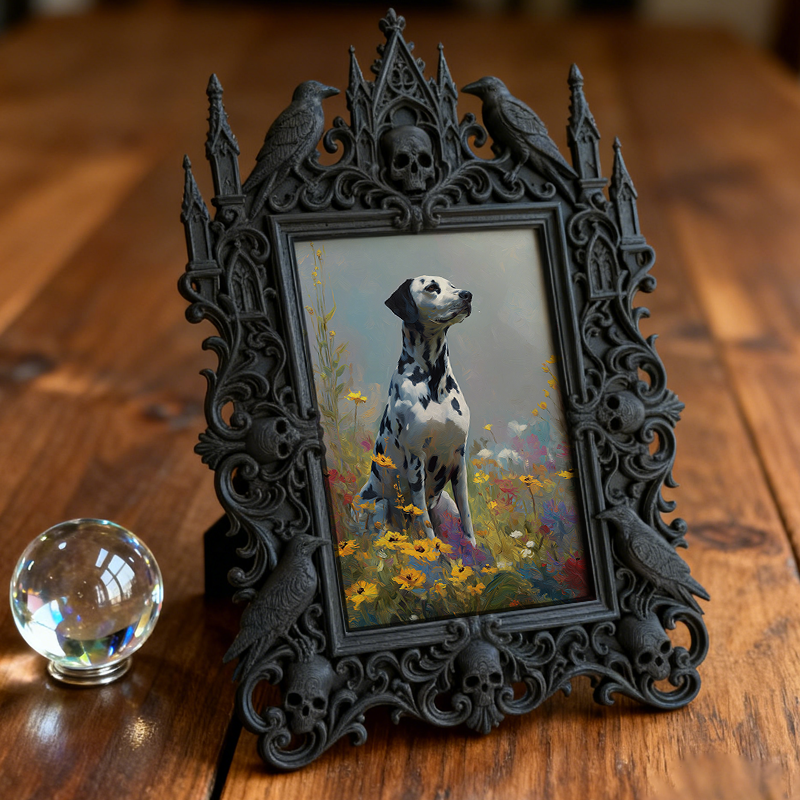 Highly-recommended Gothic Dark-style Photo Frame | Gothic Laundry Room Decor, Photo Ornament, Wall-mountable & Tabletop, Elegant Frame