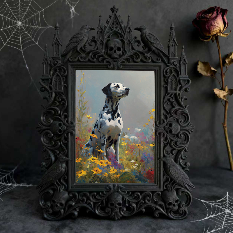 Highly-recommended Gothic Dark-style Photo Frame | Gothic Laundry Room Decor, Photo Ornament, Wall-mountable & Tabletop, Elegant Frame