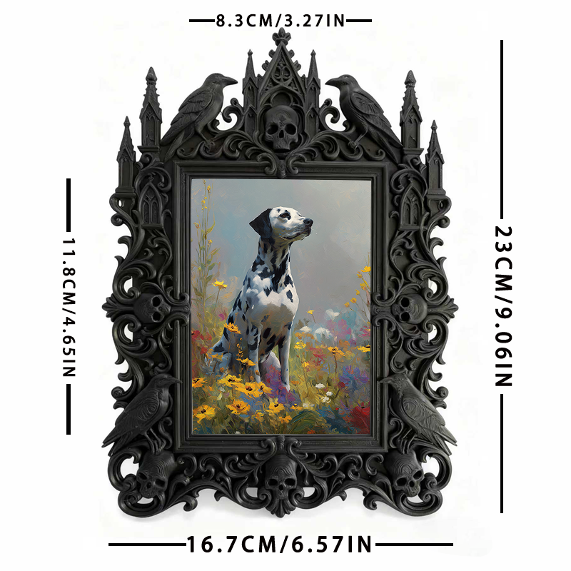 Highly-recommended Gothic Dark-style Photo Frame | Gothic Laundry Room Decor, Photo Ornament, Wall-mountable & Tabletop, Elegant Frame
