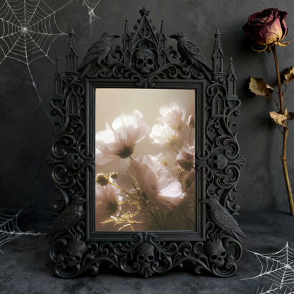 Must-own-now Gothic Dark-style Photo Frame | Gothic Pet Memorial Corner Decor, Photo Ornament, Wall-mountable & Tabletop, Creative Frame