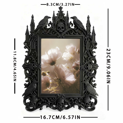 Must-own-now Gothic Dark-style Photo Frame | Gothic Pet Memorial Corner Decor, Photo Ornament, Wall-mountable & Tabletop, Creative Frame