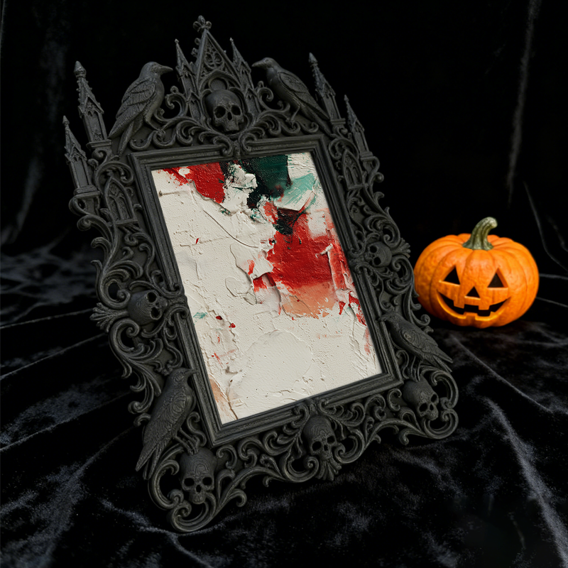 5-star-approved Gothic Dark-style Photo Frame | Vampire Themed Study Room Decor, Photo Ornament, Dual-use Display, Cute Frame