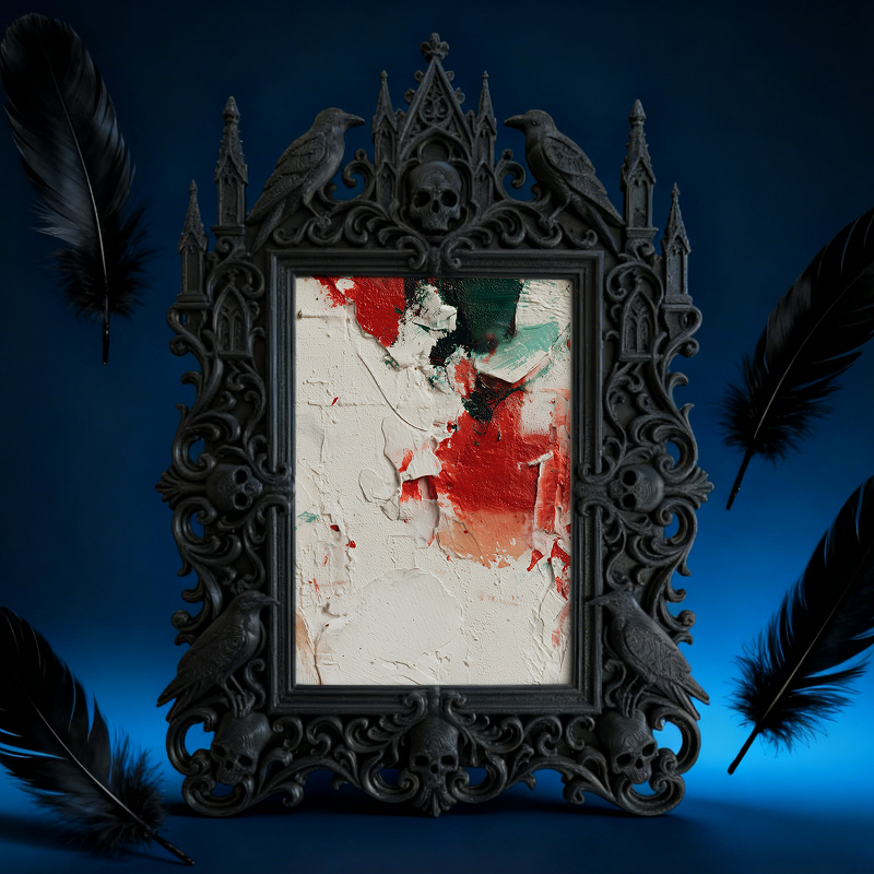 5-star-approved Gothic Dark-style Photo Frame | Vampire Themed Study Room Decor, Photo Ornament, Dual-use Display, Cute Frame