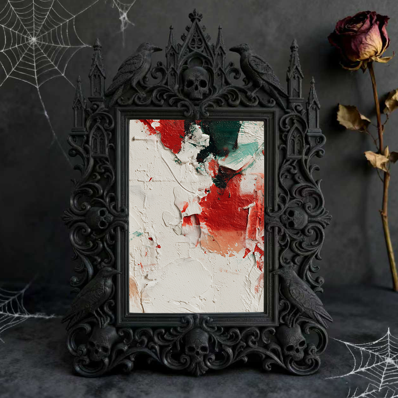 5-star-approved Gothic Dark-style Photo Frame | Vampire Themed Study Room Decor, Photo Ornament, Dual-use Display, Cute Frame