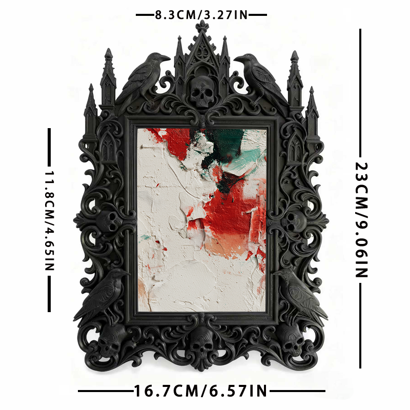 5-star-approved Gothic Dark-style Photo Frame | Vampire Themed Study Room Decor, Photo Ornament, Dual-use Display, Cute Frame
