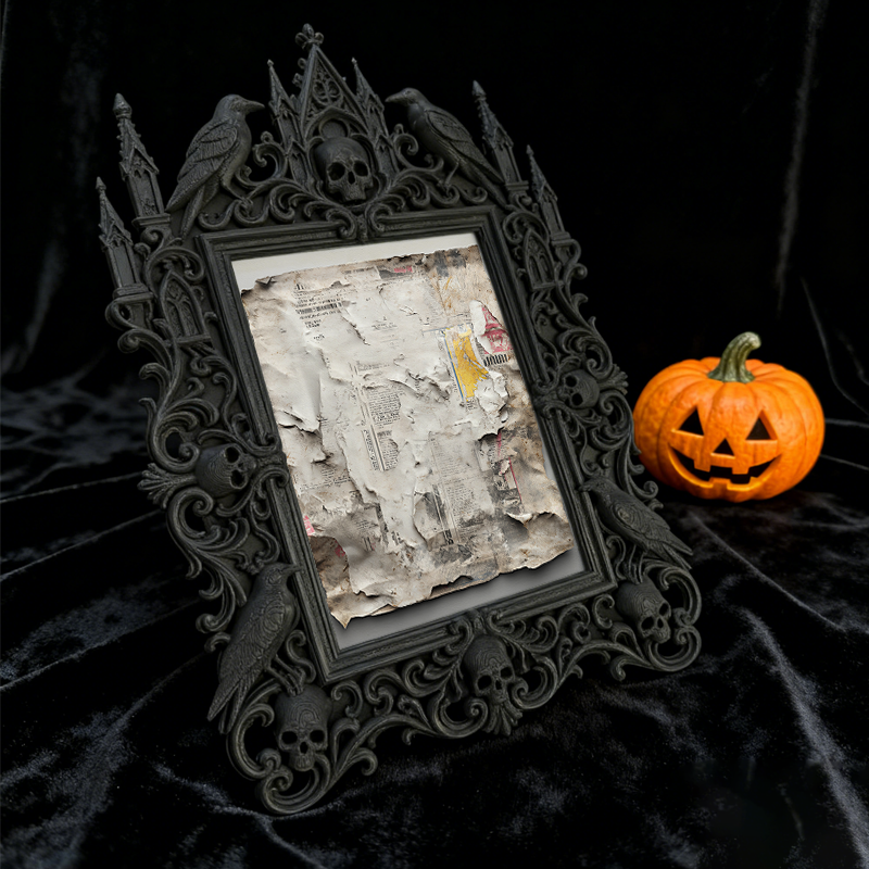 Trend-alert Gothic Dark-style Photo Frame | Punk Rock Band Fan Club Meetup Decor, Photo Ornament, Wall/Table Dual-use, Eco-friendly Frame