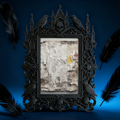 Trend-alert Gothic Dark-style Photo Frame | Punk Rock Band Fan Club Meetup Decor, Photo Ornament, Wall/Table Dual-use, Eco-friendly Frame