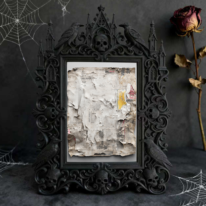 Trend-alert Gothic Dark-style Photo Frame | Punk Rock Band Fan Club Meetup Decor, Photo Ornament, Wall/Table Dual-use, Eco-friendly Frame
