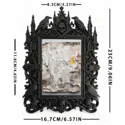 Trend-alert Gothic Dark-style Photo Frame | Punk Rock Band Fan Club Meetup Decor, Photo Ornament, Wall/Table Dual-use, Eco-friendly Frame