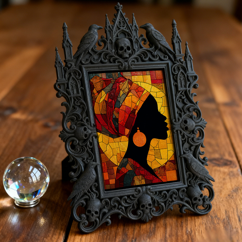 Must-snag Gothic Dark-style Photo Frame | Horror Themed Book Signing Event Decor, Photo Ornament, Wall-mountable & Tabletop, Slim Frame