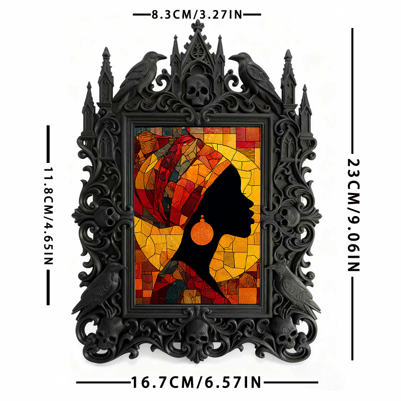 Must-snag Gothic Dark-style Photo Frame | Horror Themed Book Signing Event Decor, Photo Ornament, Wall-mountable & Tabletop, Slim Frame