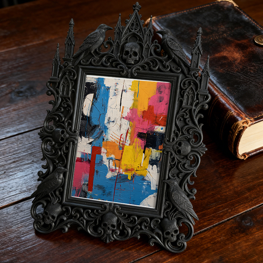 5-star-approved Gothic Dark-style Photo Frame | Gothic Outdoor Wedding Photo Booth Decor, Photo Ornament, Dual-use Display, Sturdy Frame