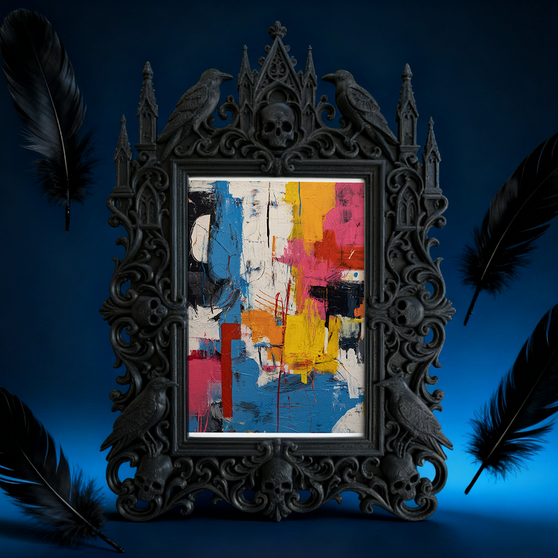 5-star-approved Gothic Dark-style Photo Frame | Gothic Outdoor Wedding Photo Booth Decor, Photo Ornament, Dual-use Display, Sturdy Frame