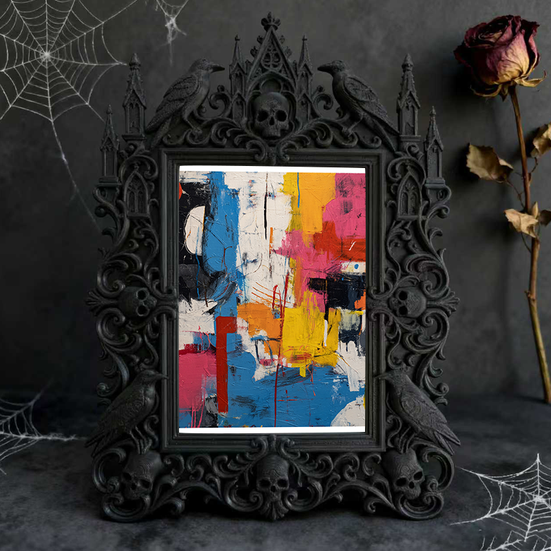 5-star-approved Gothic Dark-style Photo Frame | Gothic Outdoor Wedding Photo Booth Decor, Photo Ornament, Dual-use Display, Sturdy Frame