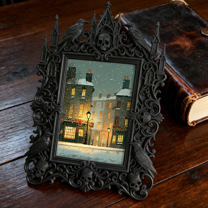 Exclusive-drop Gothic Dark-style Photo Frame | Occult Tarot Card Reading Party Favor Decor, Photo Ornament, Wall-mountable & Tabletop, Colle