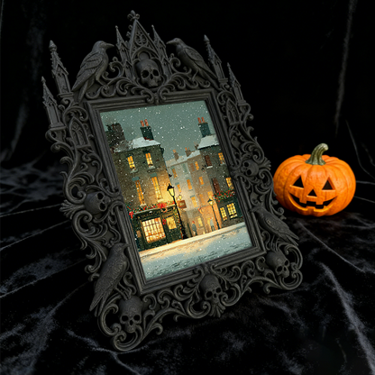 Exclusive-drop Gothic Dark-style Photo Frame | Occult Tarot Card Reading Party Favor Decor, Photo Ornament, Wall-mountable & Tabletop, Colle