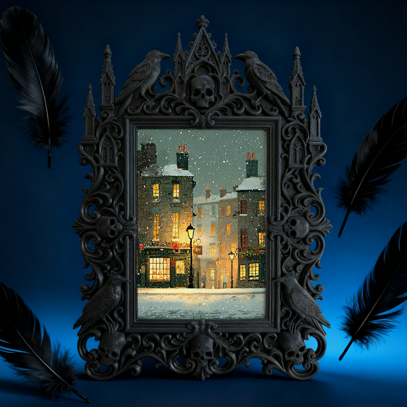 Exclusive-drop Gothic Dark-style Photo Frame | Occult Tarot Card Reading Party Favor Decor, Photo Ornament, Wall-mountable & Tabletop, Colle