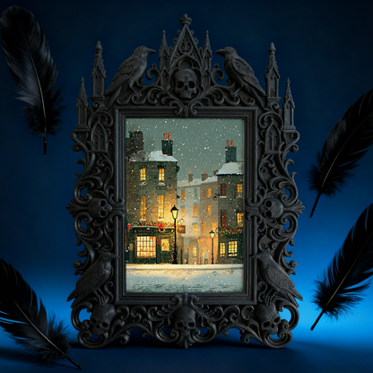 Exclusive-drop Gothic Dark-style Photo Frame | Occult Tarot Card Reading Party Favor Decor, Photo Ornament, Wall-mountable & Tabletop, Colle