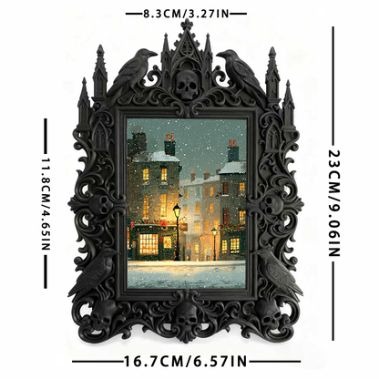 Exclusive-drop Gothic Dark-style Photo Frame | Occult Tarot Card Reading Party Favor Decor, Photo Ornament, Wall-mountable & Tabletop, Colle