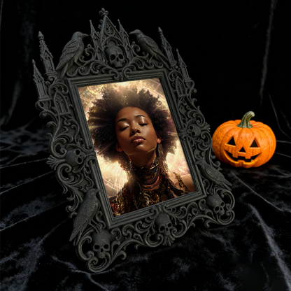 Reel-trending Gothic Dark-style Photo Frame | Gothic Eyebrow Microblading Studio Decor, Photo Ornament, Wall-mountable & Tabletop, High-glos