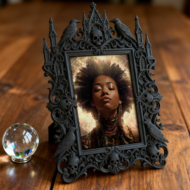Reel-trending Gothic Dark-style Photo Frame | Gothic Eyebrow Microblading Studio Decor, Photo Ornament, Wall-mountable & Tabletop, High-glos