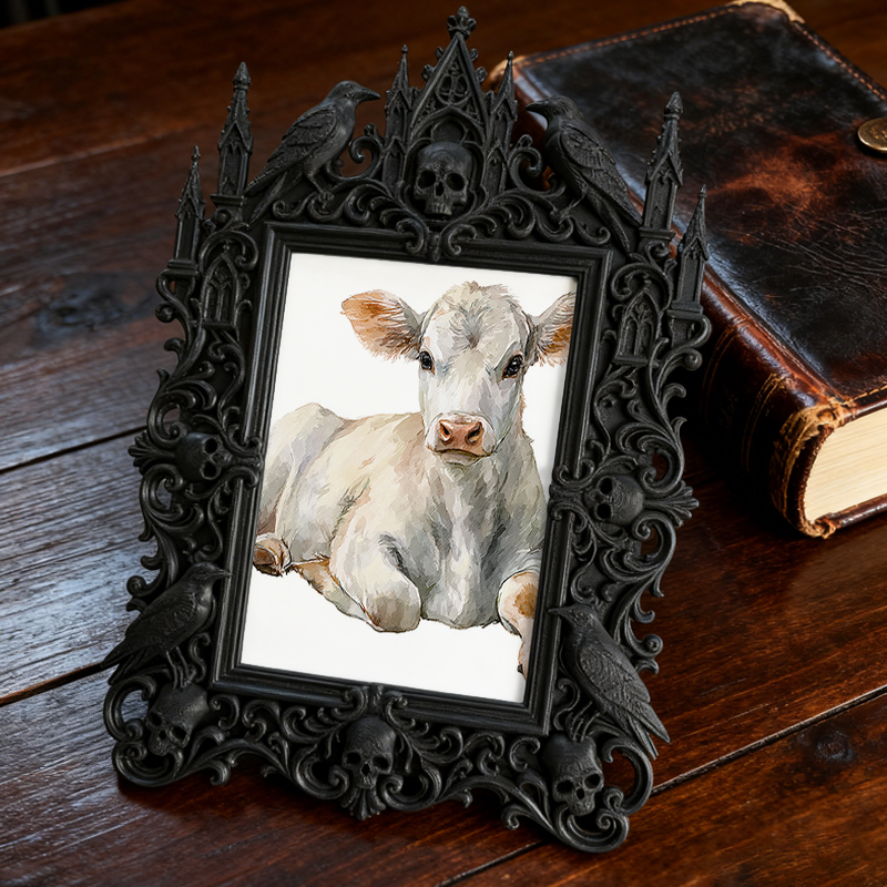 Collector-top-pick Gothic Dark-style Photo Frame | Vintage Horror Movie Ticket Stub Shop Decor, Photo Ornament, Wall/Table Dual-use, Display