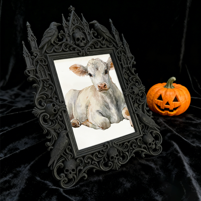 Collector-top-pick Gothic Dark-style Photo Frame | Vintage Horror Movie Ticket Stub Shop Decor, Photo Ornament, Wall/Table Dual-use, Display