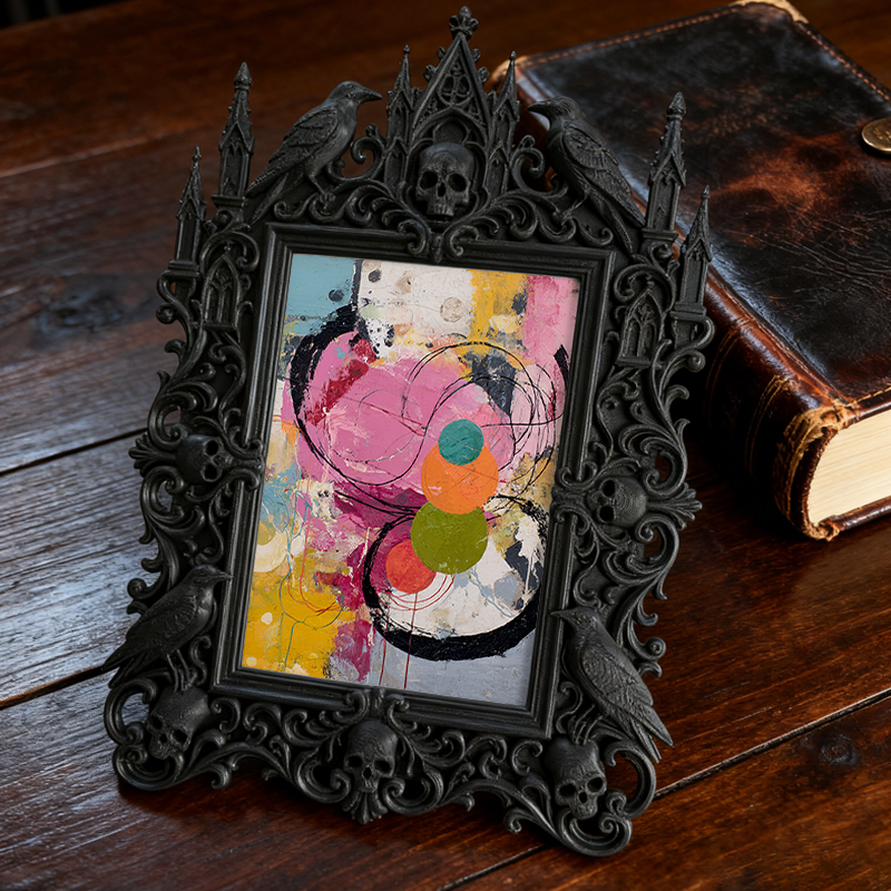 Shop-favorite Gothic Dark-style Photo Frame | Dark Academia Student Art Exhibition Decor, Photo Ornament, Wall/Table Dual-use, Durable Frame