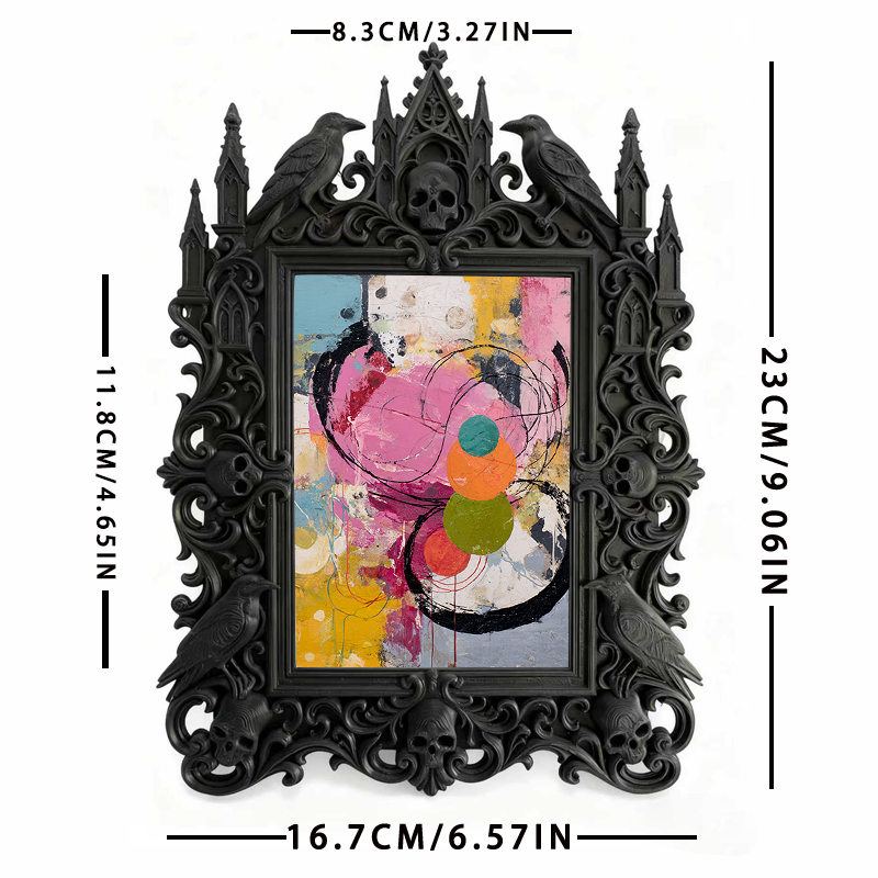 Shop-favorite Gothic Dark-style Photo Frame | Dark Academia Student Art Exhibition Decor, Photo Ornament, Wall/Table Dual-use, Durable Frame
