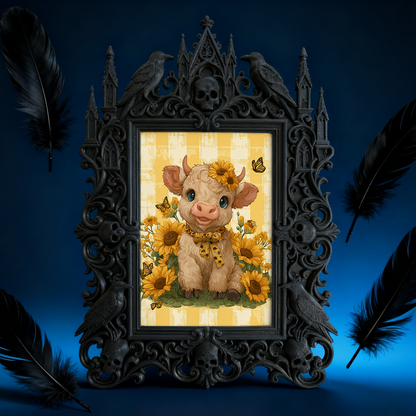 Bestselling-hit Gothic Dark-style Photo Frame | Halloween Haunted Hotel Room Decor, Photo Ornament, Wall-mountable & Tabletop, Lightweight F