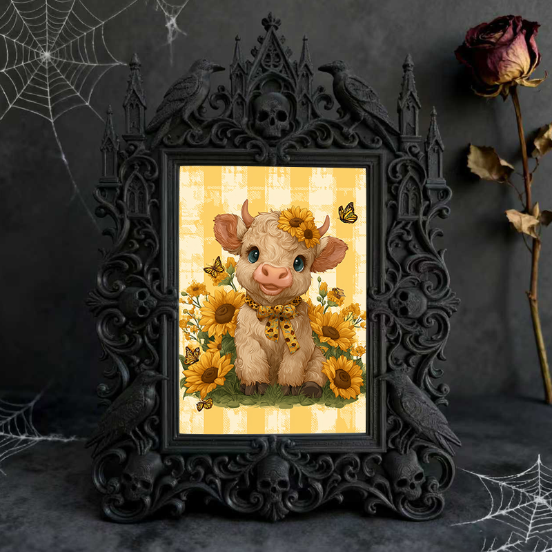 Bestselling-hit Gothic Dark-style Photo Frame | Halloween Haunted Hotel Room Decor, Photo Ornament, Wall-mountable & Tabletop, Lightweight F