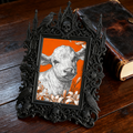 Quick-sell Gothic Dark-style Photo Frame | Gothic Craft Wine Label Design Shop Decor, Photo Ornament, Dual-use Display, Retro Plastic Frame