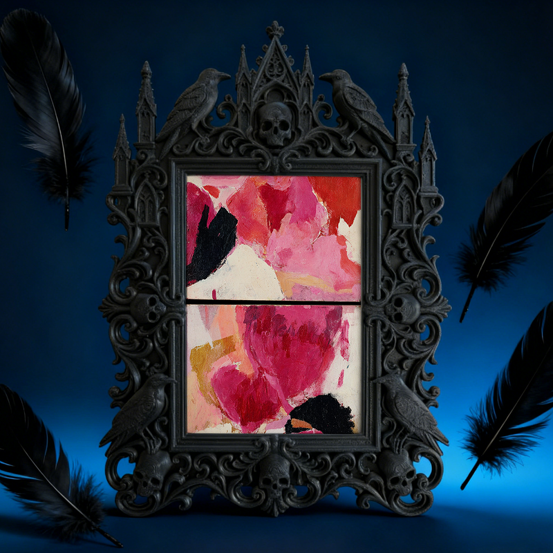 Trend-forward Gothic Dark-style Photo Frame | Gothic Vintage Hat Shop Window Decor, Photo Ornament, Wall/Table Dual-use, Eco-friendly Frame