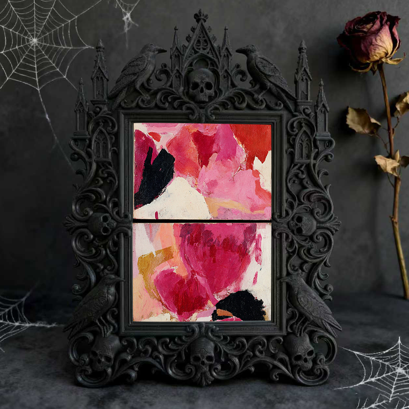 Trend-forward Gothic Dark-style Photo Frame | Gothic Vintage Hat Shop Window Decor, Photo Ornament, Wall/Table Dual-use, Eco-friendly Frame