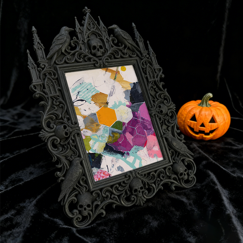 Must-own Gothic Dark-style Photo Frame | Dark Art Tattoo Studio Aftercare Shop Decor, Photo Ornament, Wall-mountable & Tabletop, Slim Frame