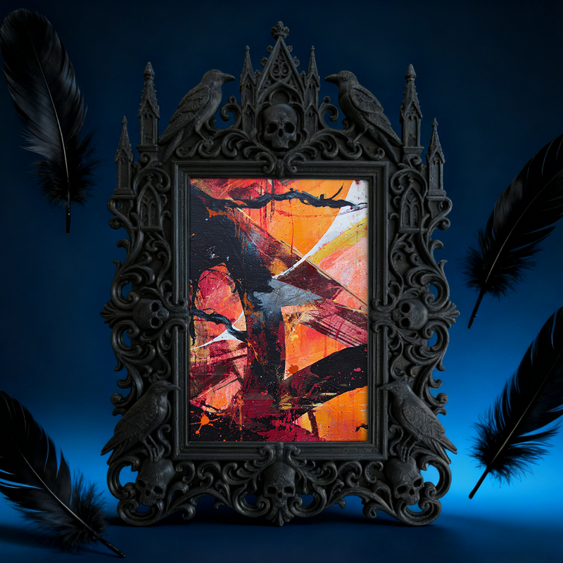 Customer-loved Gothic Dark-style Photo Frame | Vampire Themed New Year’s Eve Party Decor, Photo Ornament, Dual-use Display, Sturdy Frame
