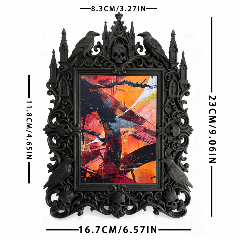 Customer-loved Gothic Dark-style Photo Frame | Vampire Themed New Year’s Eve Party Decor, Photo Ornament, Dual-use Display, Sturdy Frame