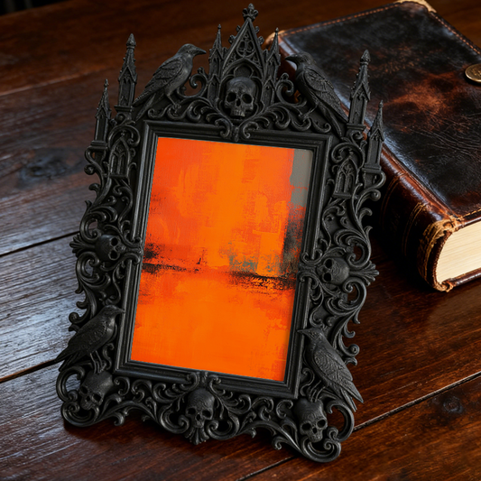 Limited-stock Gothic Dark-style Photo Frame | Occult Astrology Tarot Cloth Shop Decor, Photo Ornament, Wall-mountable & Tabletop, Collectibl