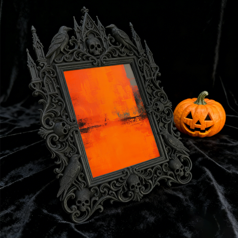 Limited-stock Gothic Dark-style Photo Frame | Occult Astrology Tarot Cloth Shop Decor, Photo Ornament, Wall-mountable & Tabletop, Collectibl