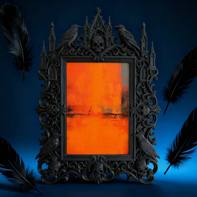 Limited-stock Gothic Dark-style Photo Frame | Occult Astrology Tarot Cloth Shop Decor, Photo Ornament, Wall-mountable & Tabletop, Collectibl