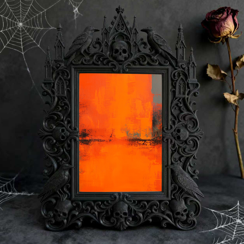 Limited-stock Gothic Dark-style Photo Frame | Occult Astrology Tarot Cloth Shop Decor, Photo Ornament, Wall-mountable & Tabletop, Collectibl
