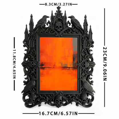 Limited-stock Gothic Dark-style Photo Frame | Occult Astrology Tarot Cloth Shop Decor, Photo Ornament, Wall-mountable & Tabletop, Collectibl