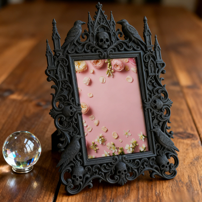 Hard-to-get Gothic Dark-style Photo Frame | Werewolf-themed Forest Cabin Bedroom Decor, Photo Ornament, Wall/Table Dual-use, Rustic Frame