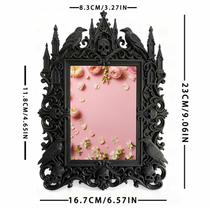 Hard-to-get Gothic Dark-style Photo Frame | Werewolf-themed Forest Cabin Bedroom Decor, Photo Ornament, Wall/Table Dual-use, Rustic Frame