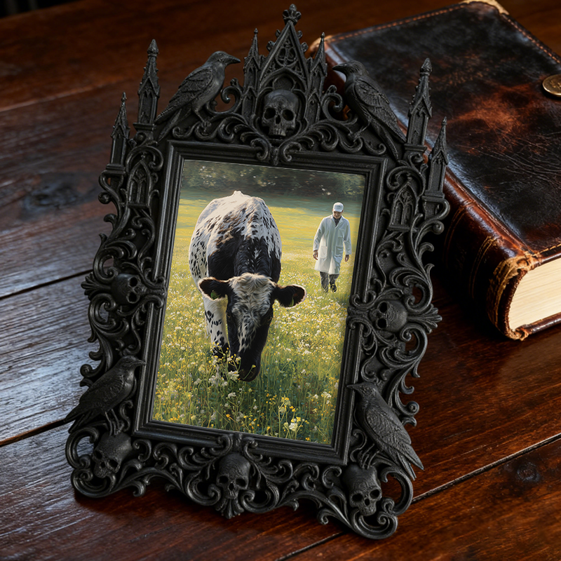Insta-popular Gothic Dark-style Photo Frame | Gothic Lash Serum Shop Display Decor, Photo Ornament, Wall-mountable & Tabletop, High-gloss Fr